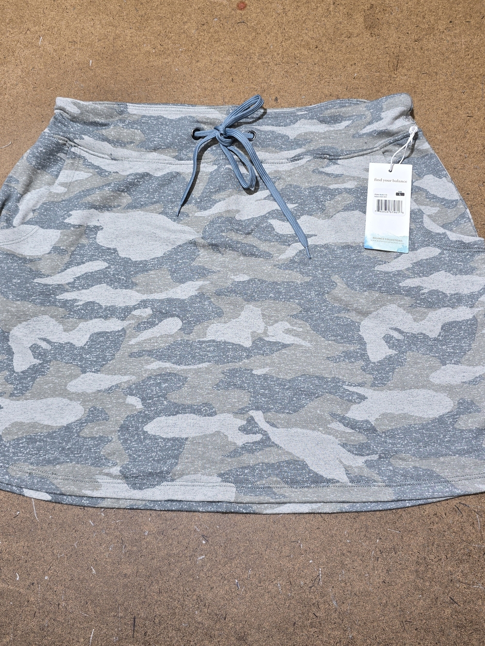 NWT Balance Collection Gray Camo Mini Skirt